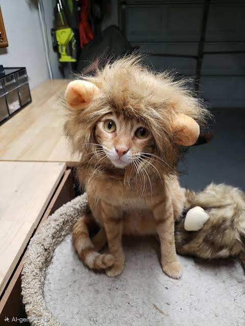 Tiny cat lions