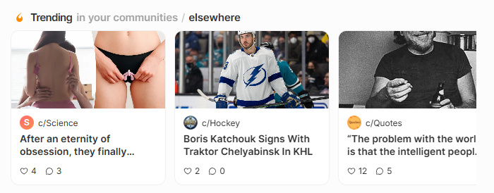 Trending carousel