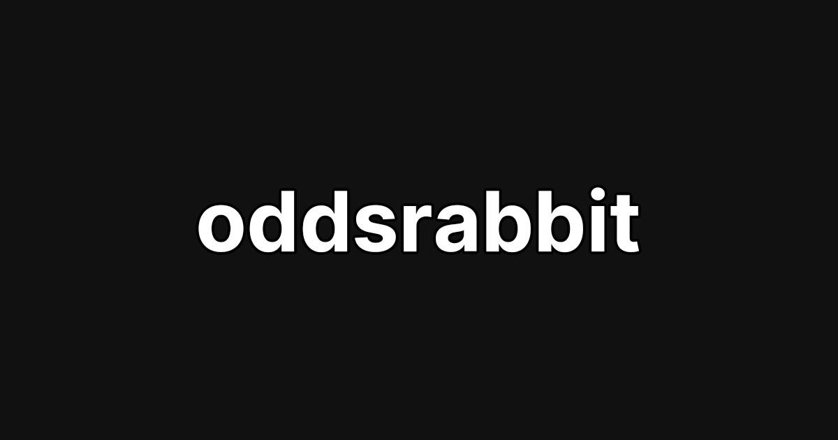 oddsrabbit logo on a black background