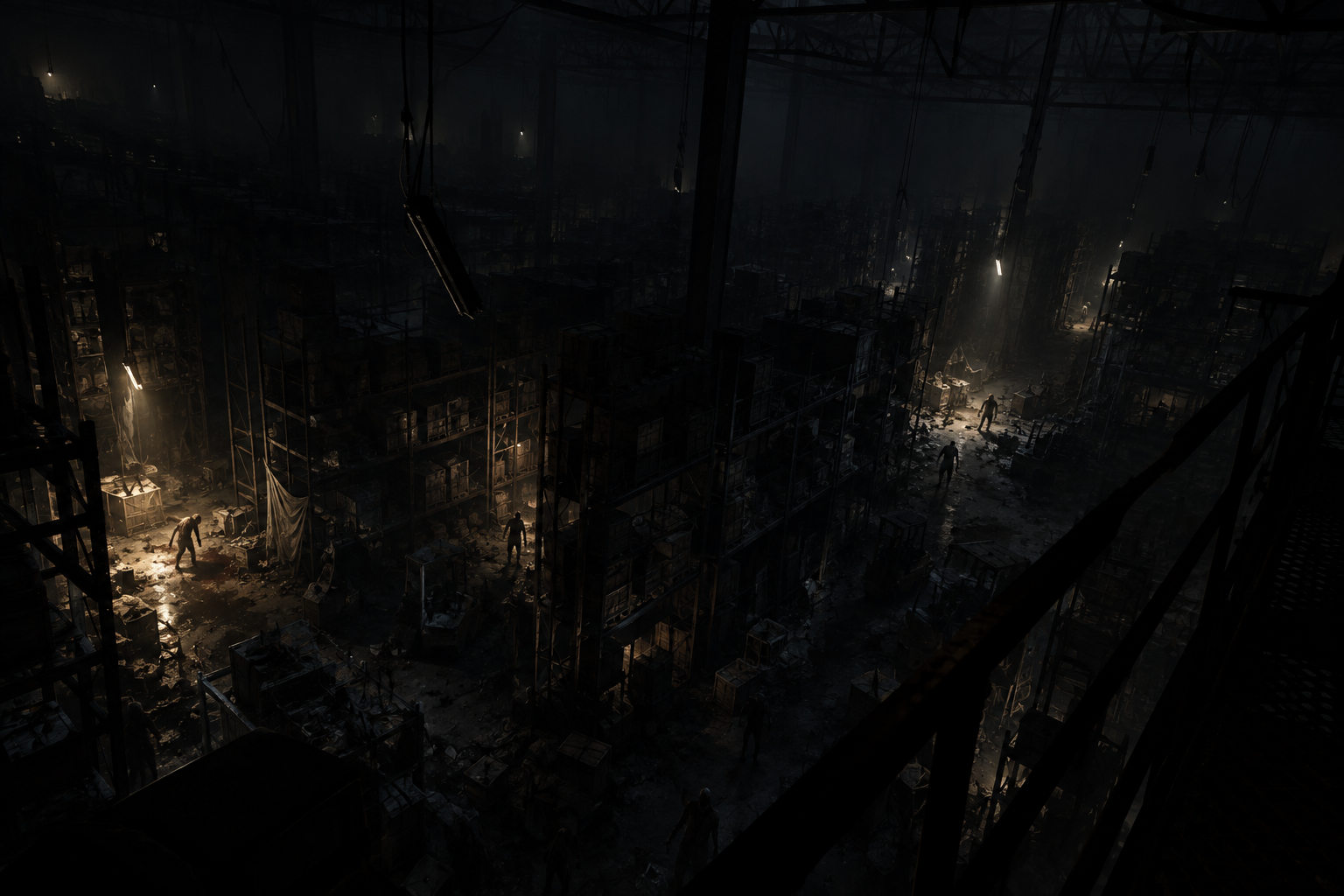 zombies in a warehouse
