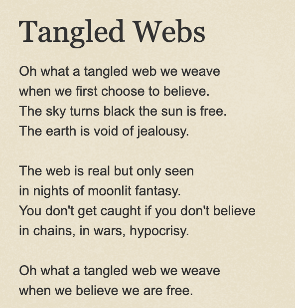 Tangled Webs 2014