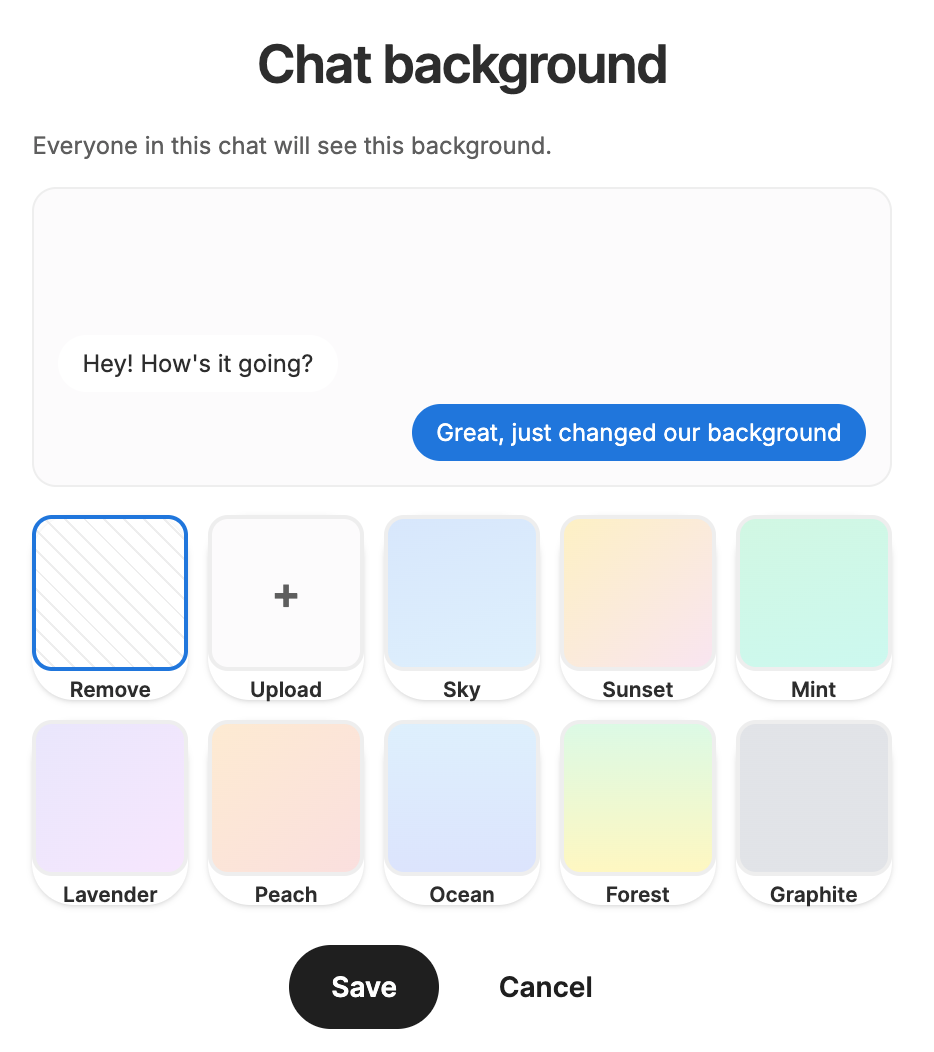 Change chat background