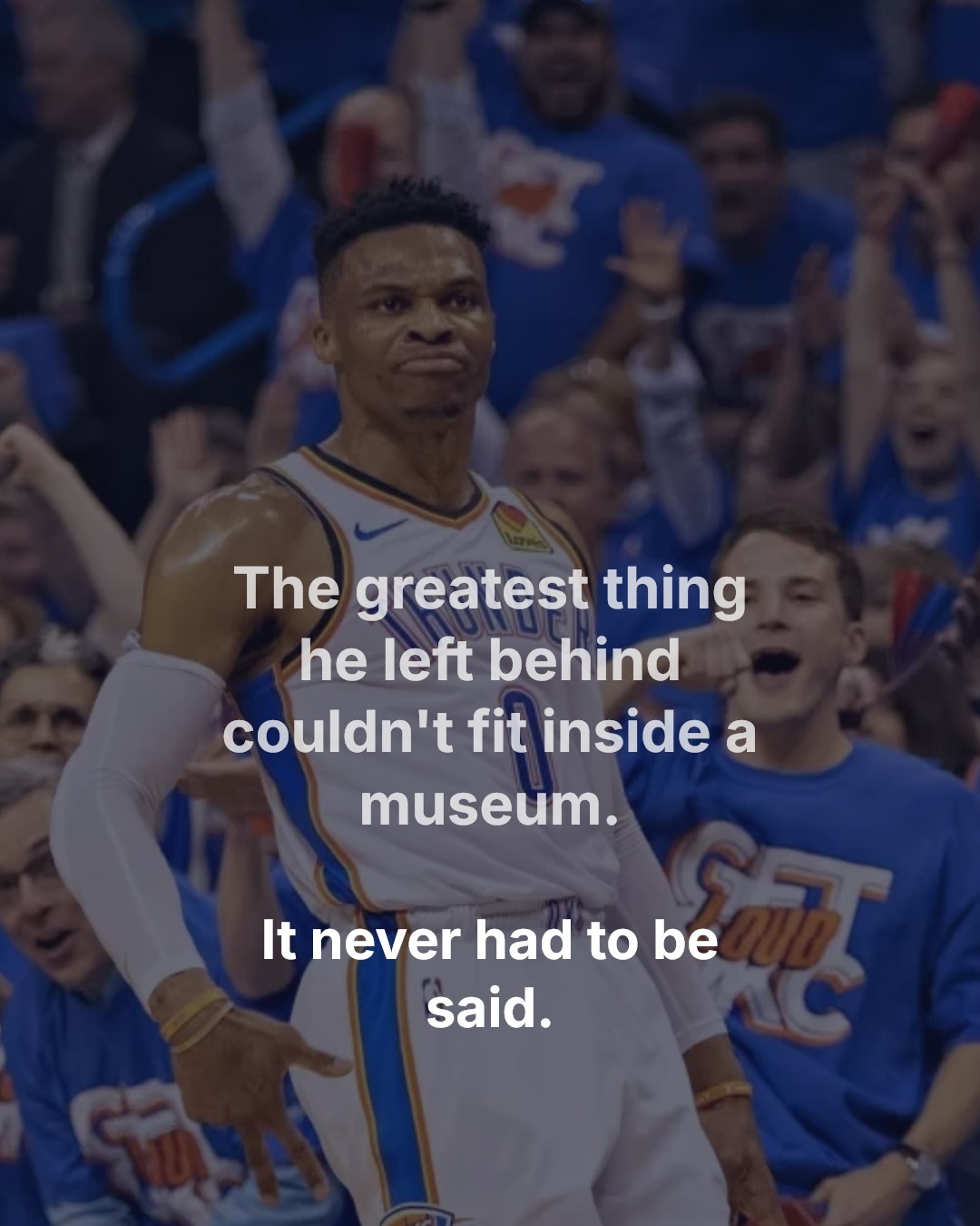 The greatest thing he left behind couldn't fit inside a museum. It never had to be said.