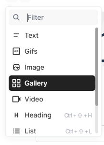 Gallery option in OddsRabbit