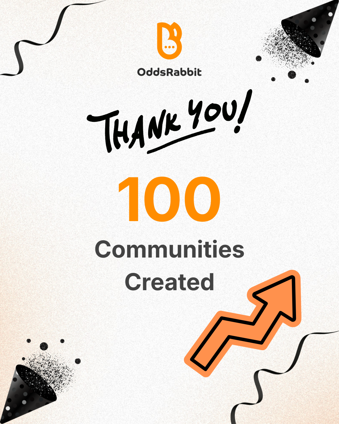 OddsRabbit 100 Communities Milestone