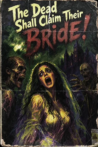 book cover of woman in bridal dress screaming as ghouls grab at her