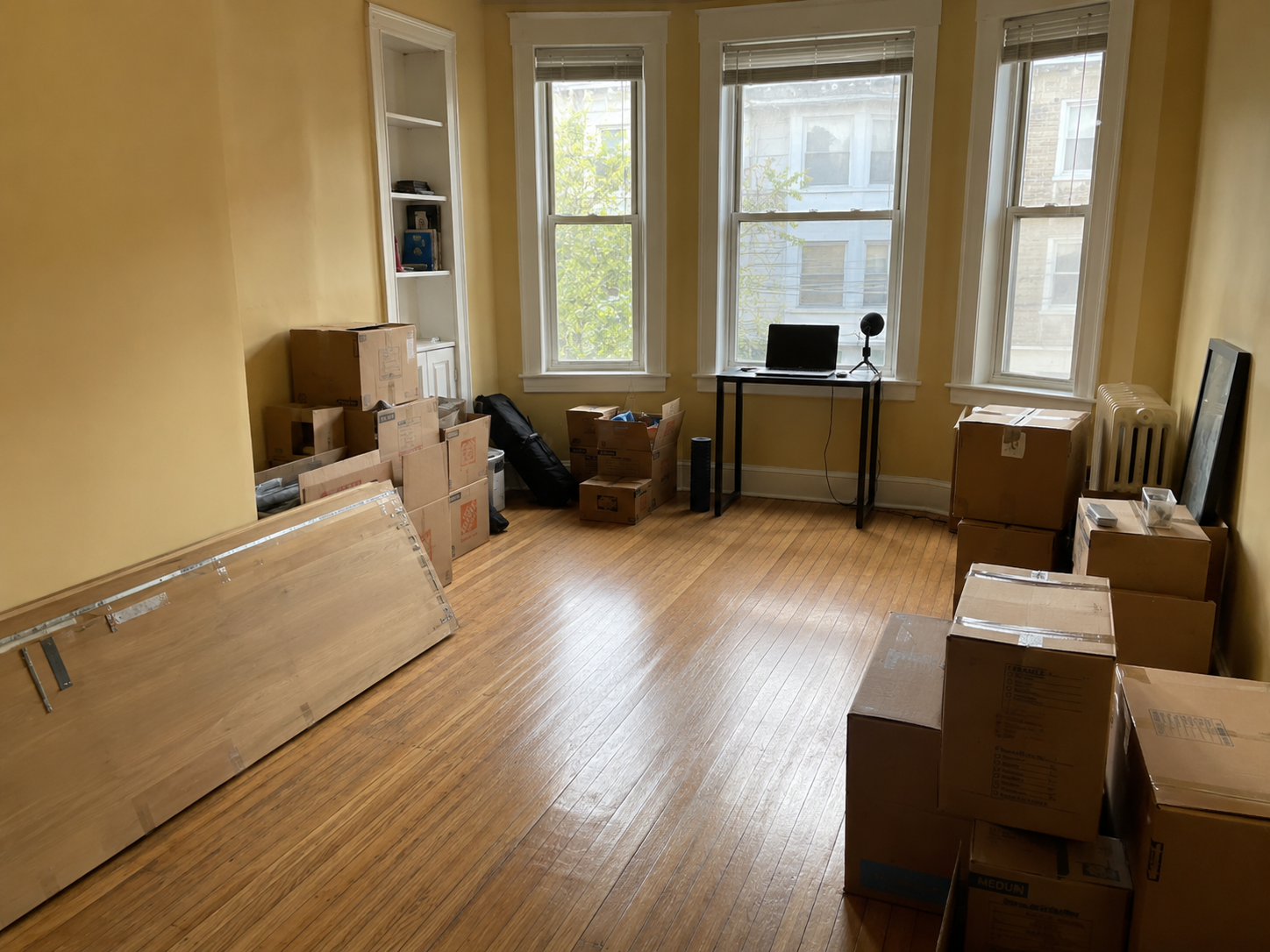 Everything is packed up and I can't find any of my usual stuff. Not worried. But I heard a voice from my laptop and wonder if I've been in a work meeting this whole time. Oh god I hope the camera wasn't on