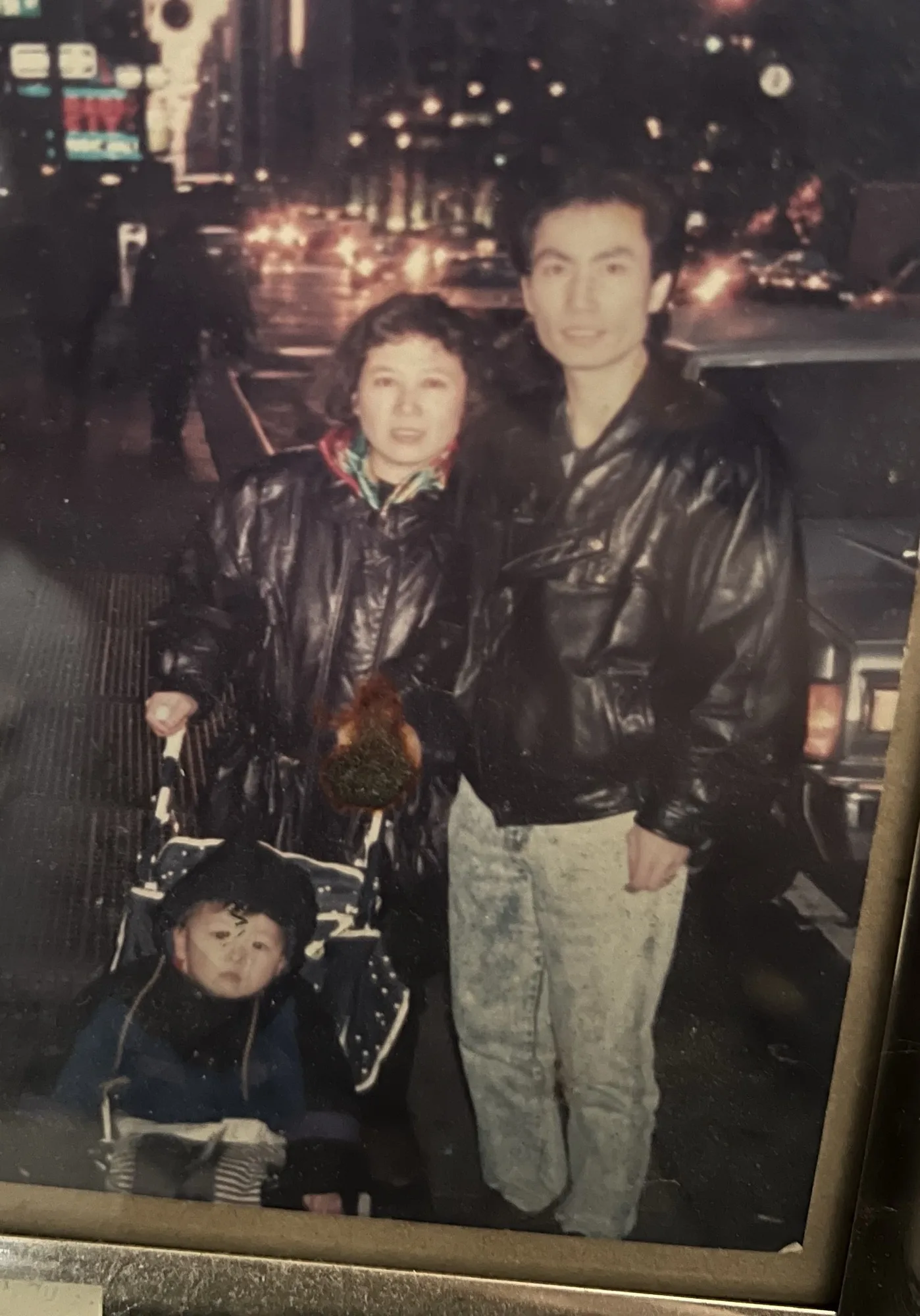 Photo of my parents and I in New York 1992