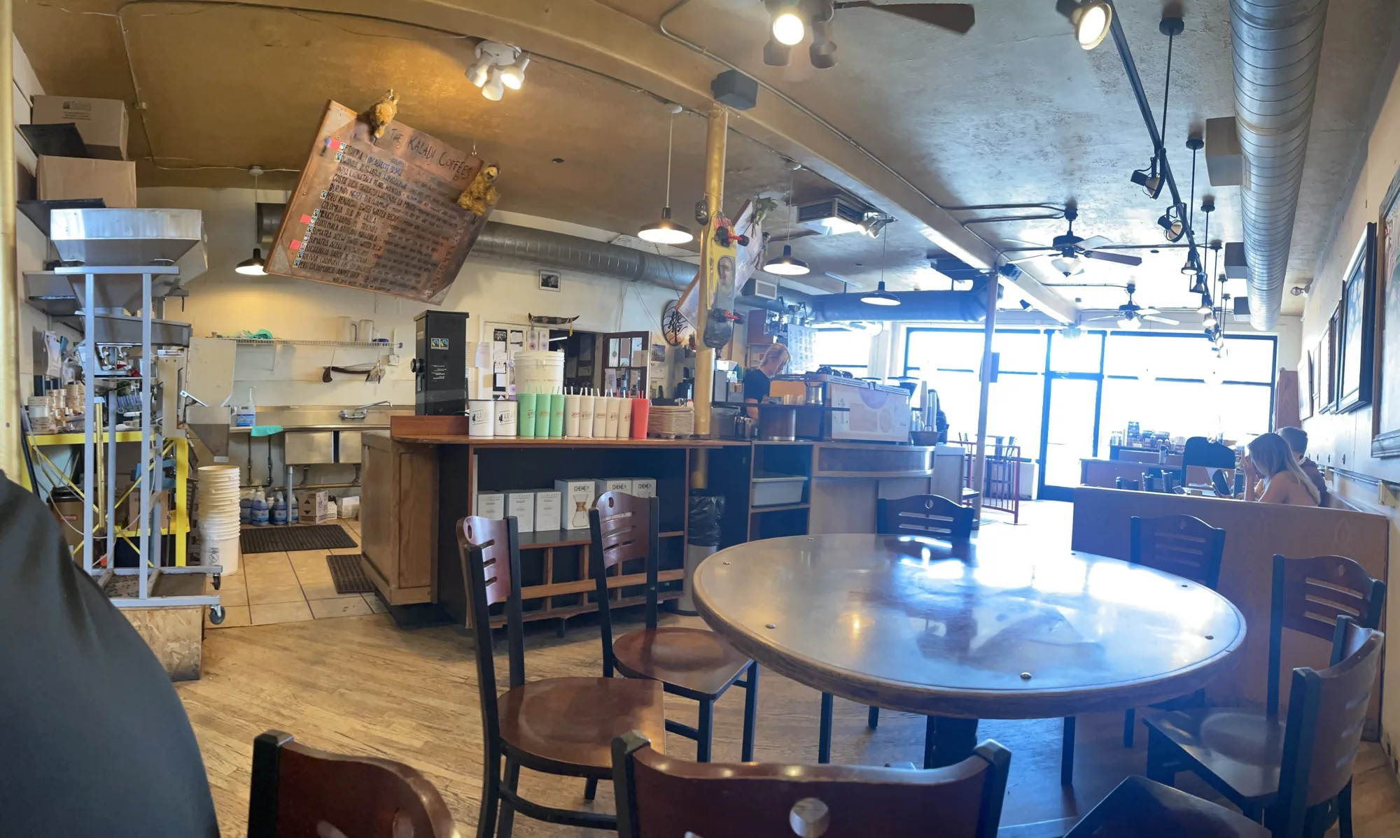 Interior of Kaladi coffee in Denver